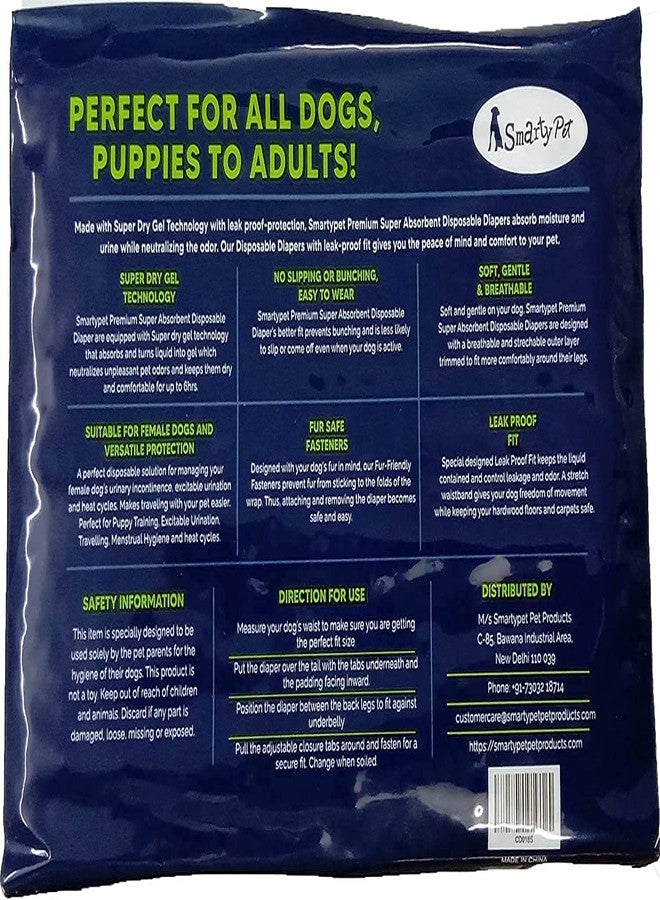 Petlicious & More SmartyPet Disposable Pet Diapers for Dogs (Extra-Extra Large, 660mm X 400mm, 12 pcs) - Image 2